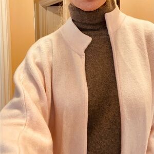 Cashmere jacket pink and cashmere sweater grey fit S-M